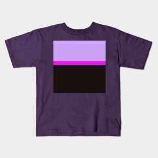 black pink and purple minimalist abstract design Kids T-Shirt